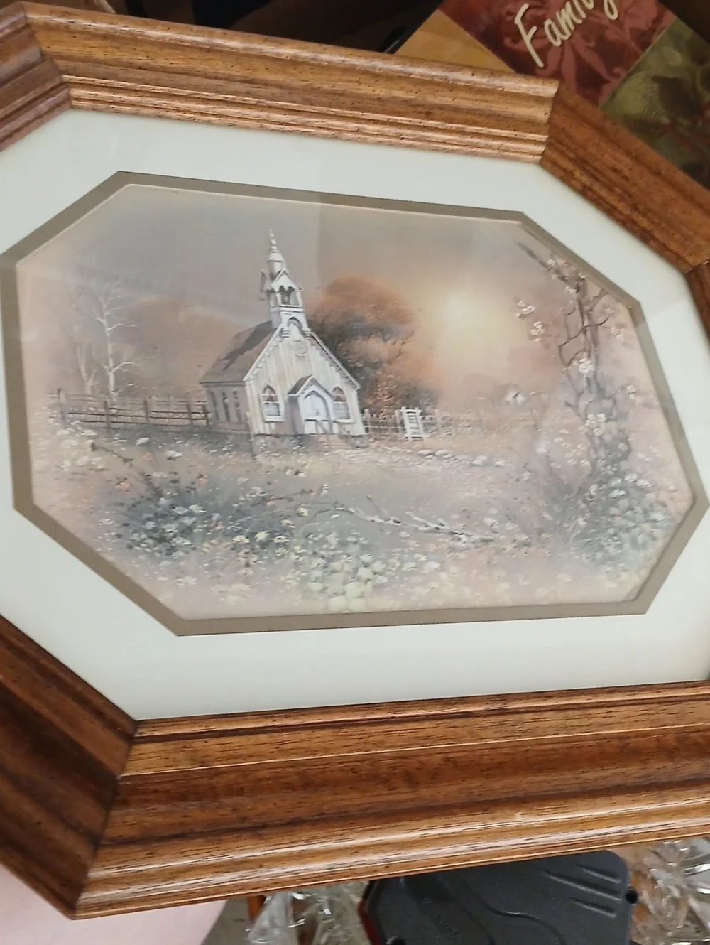 Home Interiors Serene Chapel Wall Art in Brown and Cream